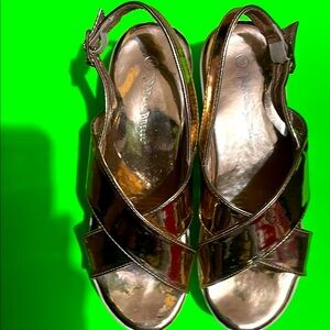 Gold Slingback Sandals